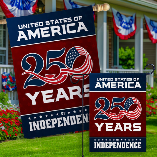 250 YEARS OF INDEPENDENCE FLAG