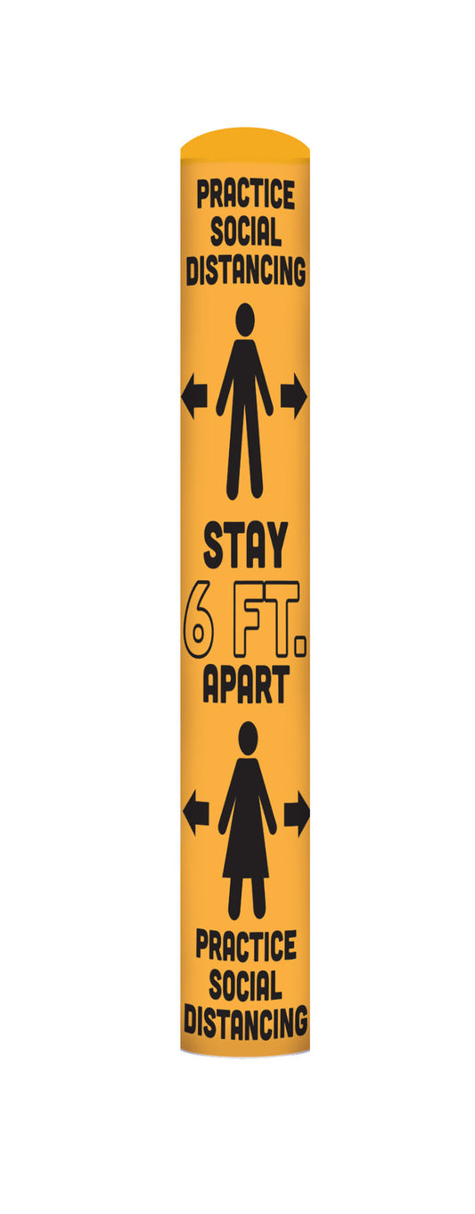 6 Feet bollard cover- Yellow