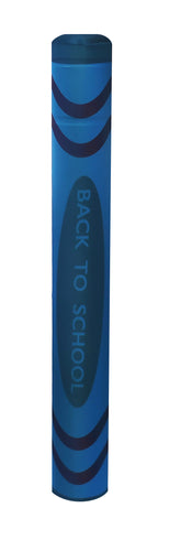 bollardSOX Back To School Crayon bollard cover - blue