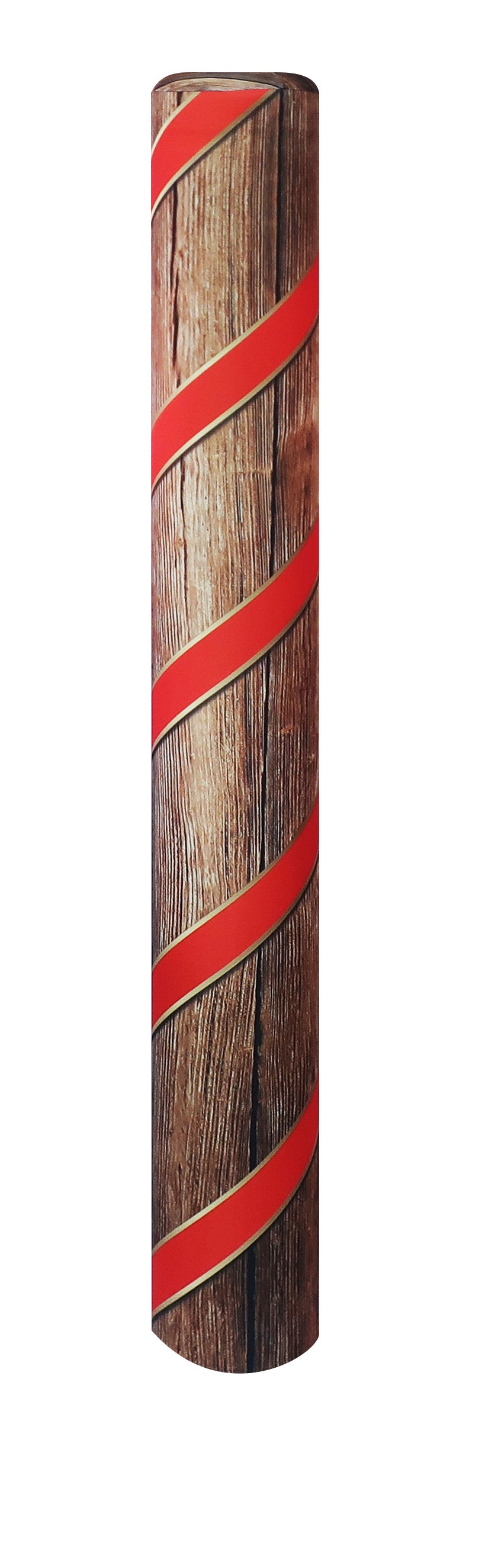Holiday Ribbon bollard cover