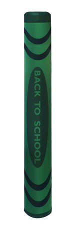 Back To School - Crayon bollard cover - green
