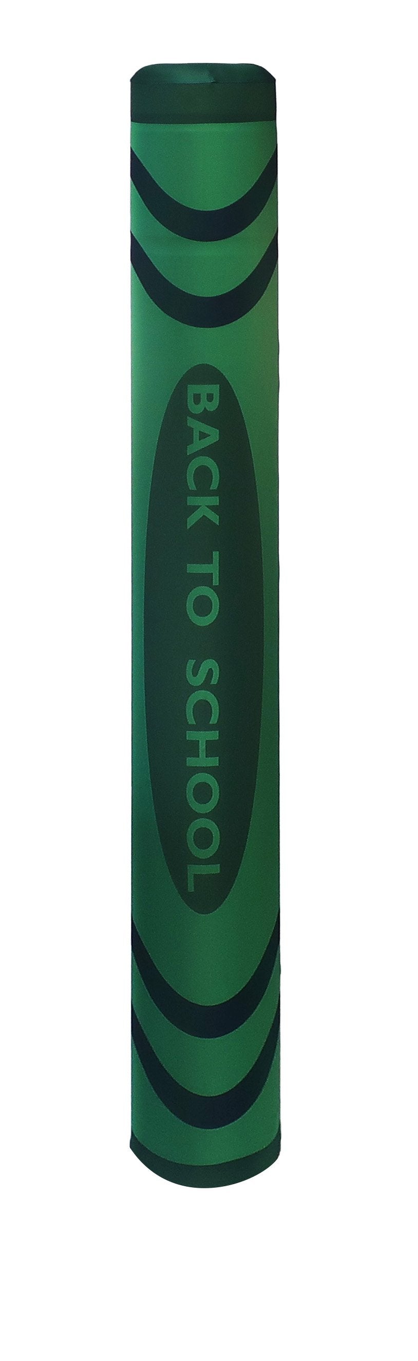 Back To School - Crayon bollard cover - green