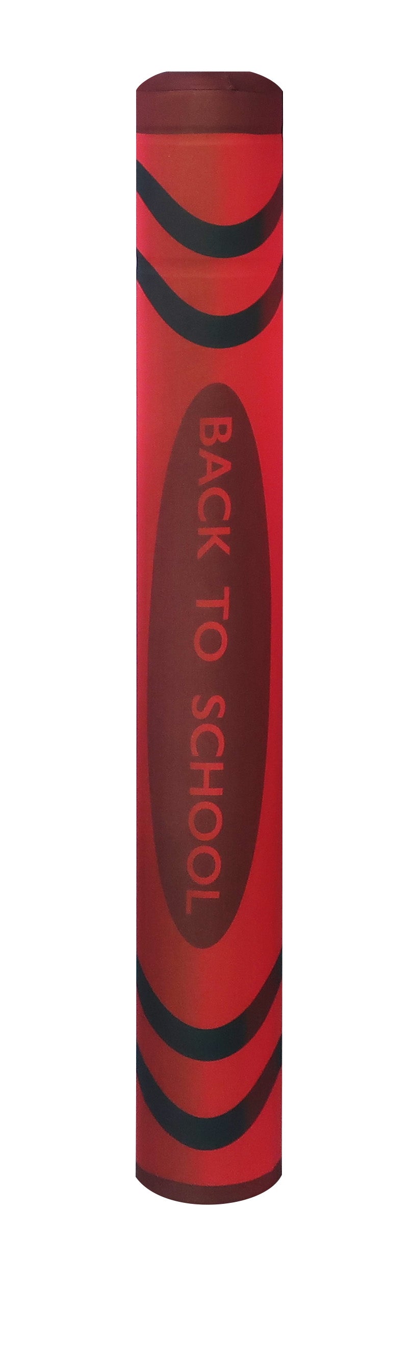 Back To School - Crayon bollard cover - red