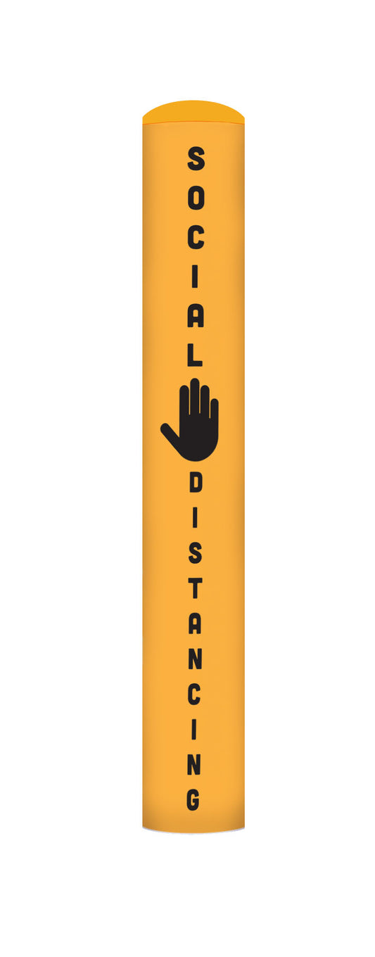 Social Distancing bollard cover- Yellow