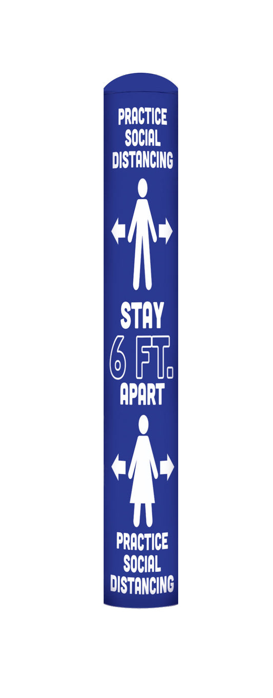6 Feet bollard cover- Blue